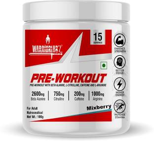 WARRIORLABZ Adrenaline Rush With Creatine, Caffeine For Rapid Energy & Performance Pre Workout