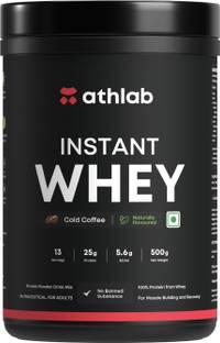 Athlab Instant Whey Concentrate 25g Protein, Natural Flavor & Sweetened with Monk Fruit Whey Protein