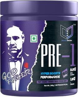 Muscle Doctor M D God Father PRE-1 Pre workout ,40 Servings (160 g, Blueberry) Pre Workout