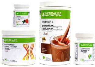HERBALIFE Chocolate, protein 200gm, tulshi, cell-u-loss Protein Shake