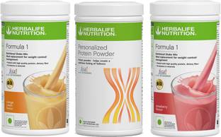HERBALIFE Formula 1 Nutritional Shake 2 Mix - Orange And Protein 400 g For Weight Protein Shake