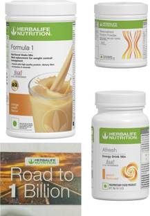 HERBALIFE Formula 1 Orange , PP Powder 200 G , Afresh Energy Mix - Peach Protein Shake
