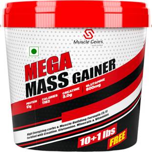 Muscle Gears Mega Mass Gainer 10lbs Malai Kulfi Weight Gainers/Mass Gainers
