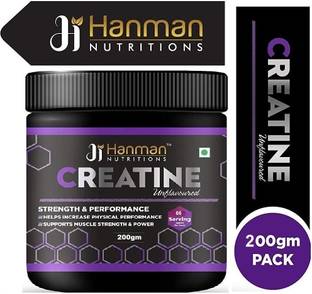 Hanman Nutritions Creatine Monohydrate for Muscles Recovery, Muscles Growth Workouts (66 Servings) Creatine