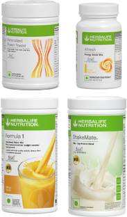 HERBALIFE F1 SHAKE MIX-MANGO,SHAKEMATE,PP-200GM AND ELAICHI (PACK OF 4) Protein Shake