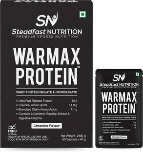Steadfast NUTRITION Warmax Protein, Isolate & Hydrolysate, 32G Protein With L-Carnitine & L-Arginine Whey Protein