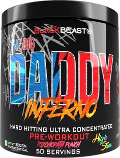 Black Beast The Big Daddy Inferno Preworkout 50 Serving 4500mg Citrulline,3000mg BetaAlanine Pre Workout