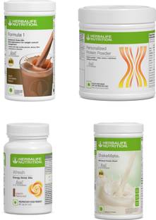 HERBALIFE Formula 1 Shake Chocolate, Afresh Elaichi, Protein 200g, Shakemate Protein Shake