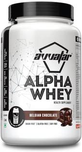 Avvatar Alpha Whey 1 KG Belgian Chocolate Flavour Made With Fresh Cow's Milk Whey Protein