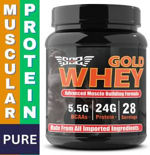 SOS Nutrition Whey Gold for Men, 24G /Day, 5.5G BCAA, Multivitamins Whey Protein