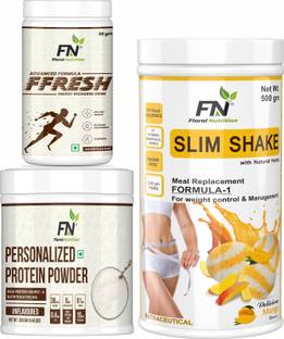Floral Nutrition Weight Loss Combo Formula-1, FFresh Lemon & 200gm Personalized Protein Powder Protein Shake