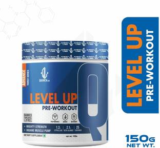 QUENCHLABZ Level up Pre-Workout 150 gm |Citrulline 1.2g|Beta-Alanine 2.1g| Pre Workout
