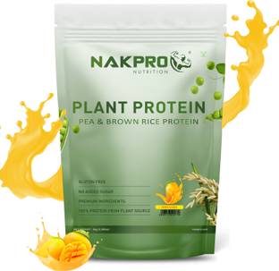 Nakpro Vegan Plant Protein Powder | Pea & Brown Rice Protein | 24g Protein, 4.6g BCAA | Plant-Based Protein