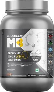 MUSCLEBLAZE Biozyme Iso-Zero, Low Carb Isolate, 27g Per Scoop Whey Protein