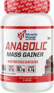 Muscle Power ANABOLIC MASS GAINER HIGH PROTEIN & CARB BLEND 2.2LBS 15 SERVING Weight Gainers/Mass Gainers