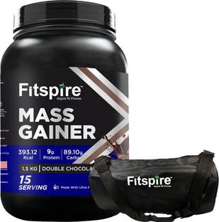 Fitspire Portein_Box with Bag | 9g Protein per 100g scoop Weight Gainers/Mass Gainers