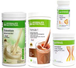 Herbalife Nutrition FORMULA1CHOCOLATE 500 PROTIEN 200 GAFRESHENERGYDRINK PEACH50 +SHAKEMATE 500 G Plant-Based Protein