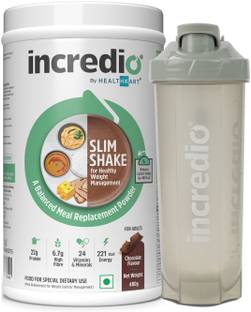 Incredio by HealthKart Slim Shake for Weight Management, Meal Replacement Shake, Shaker Protein Shake