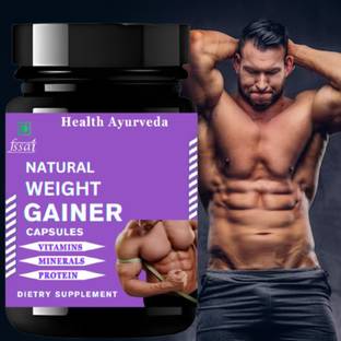 Health Ayurveda Natural Weight Gainer | MUSCLE MASS GAIN | weight grow capsules Weight Gainers/Mass Gainers