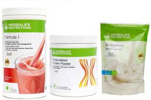Herbalife Nutrition Weight Loss Combo Pack Formula 1 STRAWBERRY 500G + PPP200G + SHAKEMATE 500G Protein Shake