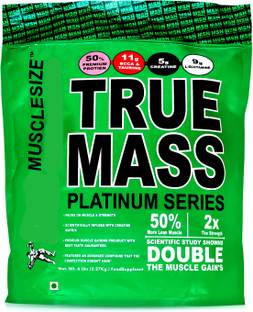 MUSCLE SIZE True Mass Platinum Series High Protein Blend 6lbs Weight Gainers/Mass Gainers
