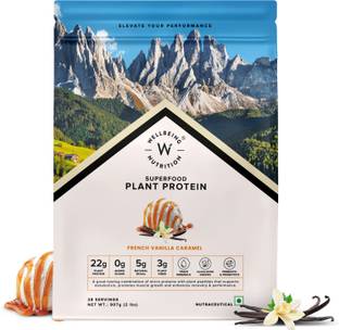 Wellbeing Nutrition Organic Vegan Plant Protein Isolate, 22g, 5g BCAA, 3B CFU Probiotics Plant-Based Protein