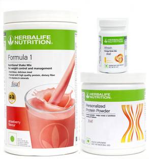 HERBALIFE FORMULA 1 STRAWBERRY 500g + PROTIEN POWDER200g + AFRESH LEMON 50g SET OF 3PC Protein Shake
