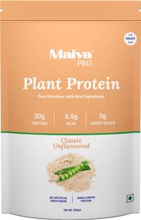Maiva Pro Plant Protein Isolate-Classic Unflavoured-250gm,30g Protein,6.5g BCAA,Dairy Free Plant-Based Protein