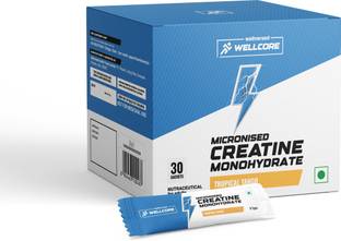 Wellcore Pure Micronised Creatine Monohydrate |Lab Tested, Enhanced Absorption|30 Sachets Creatine