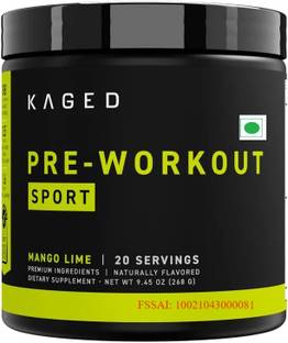 KAGED MUSCLE Pre-Kaged Sport, Mango Lime, 20 Servings (266 Grams) Protein Blends