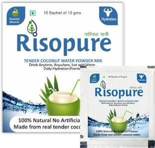 Risopure Tender Coconut Water Premix Powder | Instant Energy | Healthy Skin Nariyal Paani Pre Workout