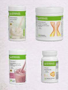 HERBALIFE F1 SHAKE MIX-ROSE KHEER,SHAKEMATE,PP-200GM AND GINGER (PACK OF 4) Protein Shake