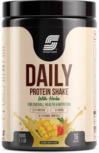 Sparkfusion Daily Protein Shake 21 Gm Protein With 8 Hebrs Mango Flavour 500 GM Protein Shake