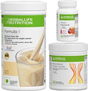 HERBALIFE Formula 1 shake miix Vanilla 500gm ,protein powder 200gm Afresh Kshmiri kahwa Protein Blends