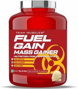 TEAM MUSCLES TM Fuel Gain Mass Gainer-3 Kg| Weight Gainer | Heavy Weight Gainer | Bulk Gainer Weight Gainers/Mass Gainers