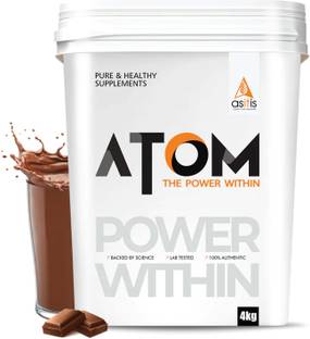 AS-IT-IS Nutrition ATOM Weight Gainer 4kg | 61.1g Carbs & 8.8g Proteins|Boosts Workout Weight Gainers/Mass Gainers