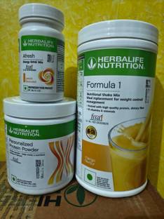 HERBALIFE FORMULA 1 WEIGHT LOSS COMBO MANGO SHAKE AFRESH PEACH & PARTEIN POWDER 200GM Protein Shake