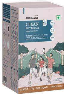 TrueBasics Clean Whey 100% Protein Isolate Powder | 28g Protein per Scoop Whey Protein
