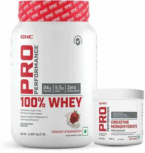 GNC Pro Performance 100% Whey + Creatine Monohydrate Combo Creatine