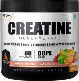 AS-IT-IS Nutrition Creatine Monohydrate 250g, Fruit Punch, Dope Free, Creatine