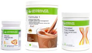 HERBALIFE FORMULA 1 CHOCOLATE (500gm)+ PROTIEN POWDER (200gm) + AFRESH GINGER (50gm) Protein Shake
