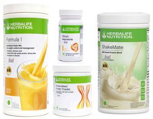 Herbalife Nutrition FORMULA-1 SHAKE MANGO+PROTEIN POWDER -200GM+AFRESH -GINGER-+SHAKE MATE Protein Shake