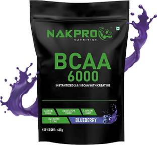 Nakpro BCAA 6000 | Instantized 2:1:1 BCAA | helps in High Intensity Training / Workout| BCAA
