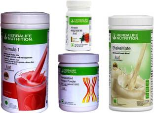HERBALIFE Formula 1 shake Strawberry protein 200gm and shkaemate peach Protein Shake