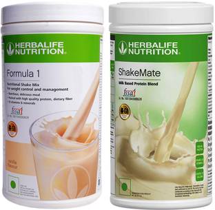 HERBALIFE Weight loss Combo Pack New ShakeMate with Formula 1 Vanilla flavor (1000 gm) Protein Shake