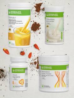 HERBALIFE F1 SHAKE MIX-MANGO,PEACH,SHAKEMATE AND PP-200GM (PACK OF 4) Protein Shake