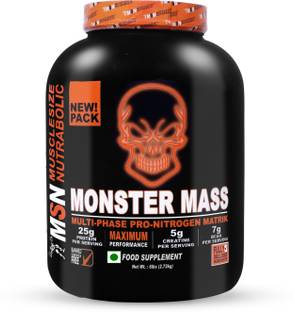 MUSCLE SIZE MONSTER MASS GAINER MULTI-PHASE PRO-NITROGEN MATRIK (6lbs) FOOD SUPPLEMENT Weight Gainers/Mass Gainers