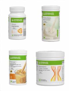 HERBALIFE F1 SHAKE MIX-ORANGE,SHAKEMATE,PP-200GM AND GINGER (PACK OF 4) Protein Shake