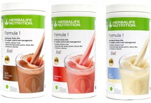 HERBALIFE Formula 1 Shake Chocolate + Strawberry + Kulfi Flavor Protein Shake