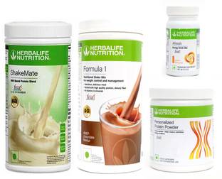 Herbalife Nutrition FORMULA1CHOCOLATE500 PROTIEN 200 GAFRESHENERGYDRINK PEACH 50 +SHAKEMATE 500 G Protein Shake